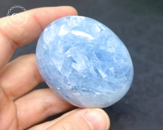 Blue Calcite Chunky Palm Stone #6