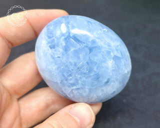 Blue Calcite Chunky Palm Stone #6