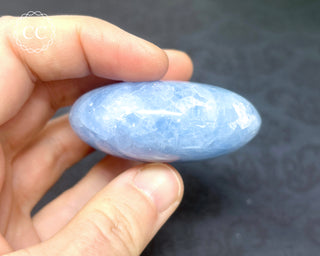 Blue Calcite Chunky Palm Stone #6