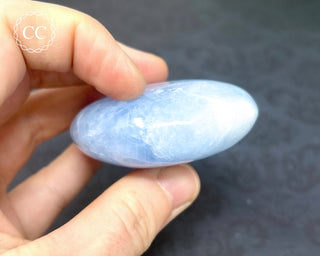 Blue Calcite Chunky Palm Stone #6