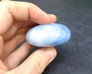 Blue Calcite Chunky Palm Stone #6