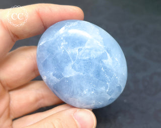 Blue Calcite Chunky Palm Stone #7