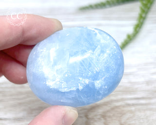 Blue Calcite Chunky Palm Stone #5