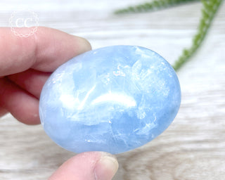 Blue Calcite Chunky Palm Stone #5