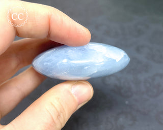 Blue Calcite Chunky Palm Stone #7