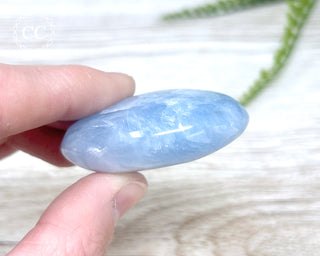 Blue Calcite Chunky Palm Stone #5