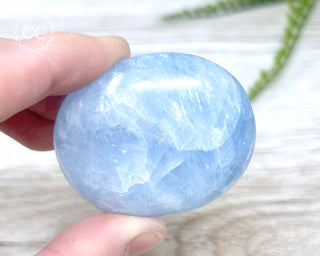 Blue Calcite Chunky Palm Stone #5