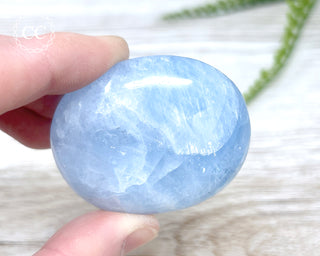Blue Calcite Chunky Palm Stone #5
