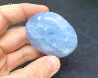 Blue Calcite Chunky Palm Stone #8