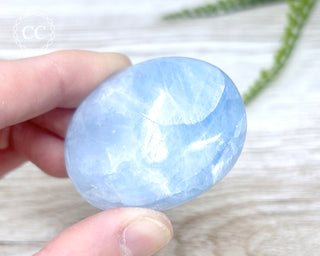 Blue Calcite Chunky Palm Stone #5