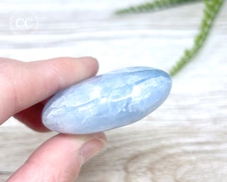 Blue Calcite Chunky Palm Stone #5