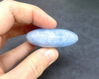 Blue Calcite Chunky Palm Stone #8