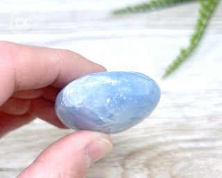 Blue Calcite Chunky Palm Stone #5