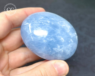 Blue Calcite Chunky Palm Stone #9