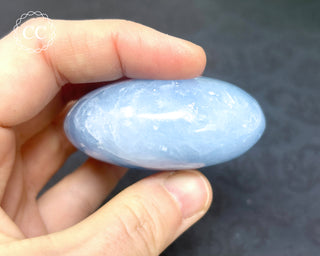 Blue Calcite Chunky Palm Stone #9