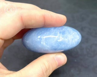 Blue Calcite Chunky Palm Stone #9