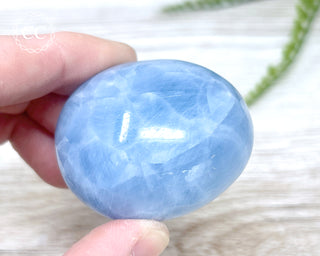 Blue Calcite Chunky Palm Stone #6