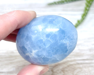 Blue Calcite Chunky Palm Stone #2