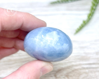 Blue Calcite Chunky Palm Stone #6