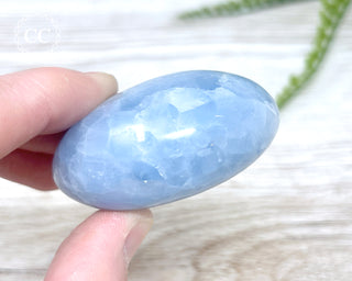 Blue Calcite Chunky Palm Stone #2