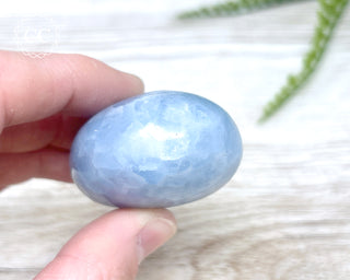 Blue Calcite Chunky Palm Stone #2