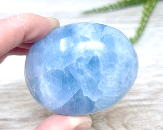 Blue Calcite Chunky Palm Stone #3