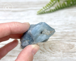 Blue Calcite with Graphite Specimen #10