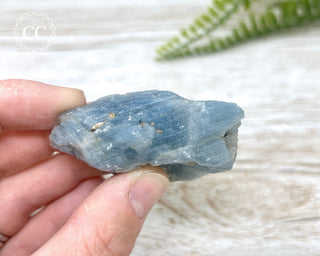 Blue Calcite with Graphite Specimen #10