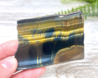 Blue Gold Tigers Eye Slice #4