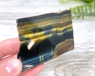 Blue Gold Tigers Eye Slice #4