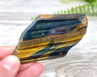 Blue Gold Tigers Eye Slice #2