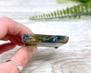 Blue Gold Tigers Eye Slice #4