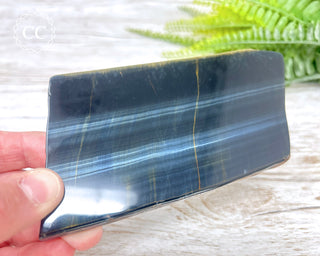 Blue Gold Tigers Eye Slice #1