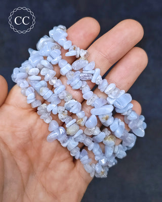 Blue Lace Agate Gemchip Bracelets on hand