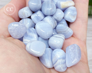 Small Blue Lace Agate Tumbled Crystal