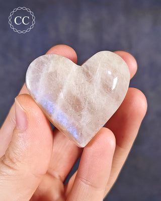 Blue Moonstone | Peristerite Heart #1