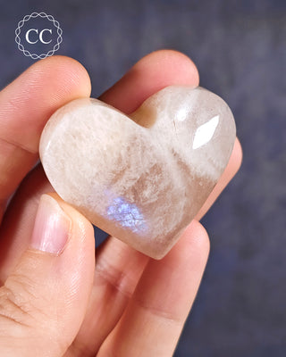 Blue Moonstone | Peristerite Heart #1