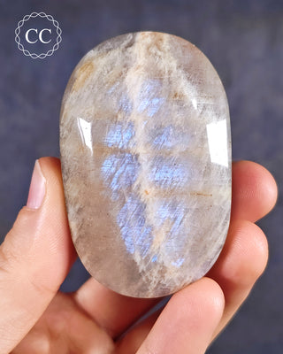 Blue Moonstone | Peristerite Palm Stone #2