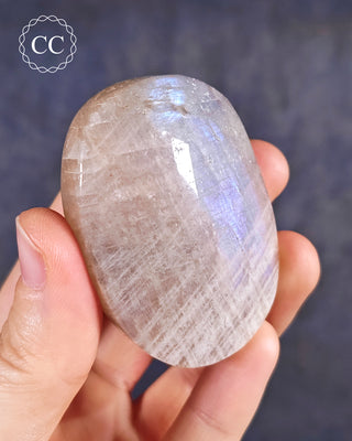Blue Moonstone | Peristerite Palm Stone #1