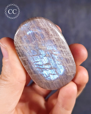 Blue Moonstone | Peristerite Palm Stone #3