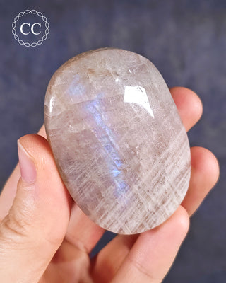 Blue Moonstone | Peristerite Palm Stone #1