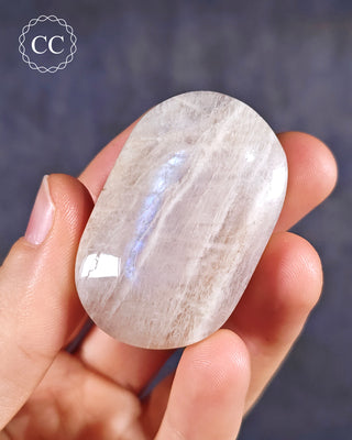 Blue Moonstone | Peristerite Palm Stone #5