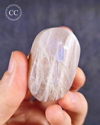 Blue Moonstone | Peristerite Palm Stone #5