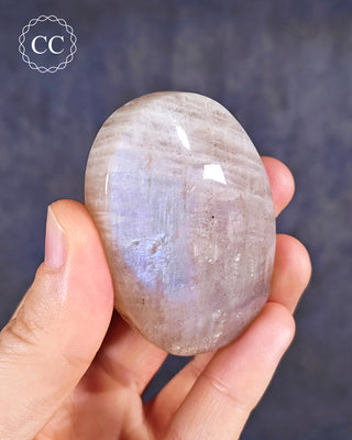 Blue Moonstone | Peristerite Palm Stone #1