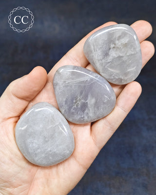Blue Rose Quartz Palm Stone