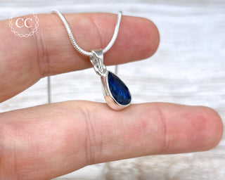 Blue Sapphire Faceted Silver Necklace #1