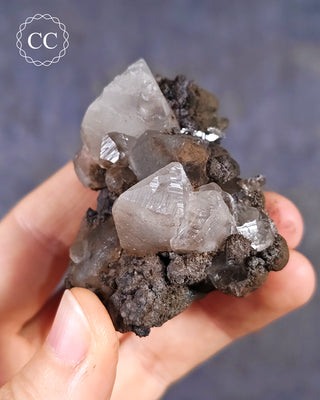 Calcite with Chalcophanite - Herculano Mine, Spain #4
