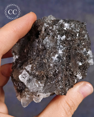 Calcite with Chalcophanite - Herculano Mine, Spain #5