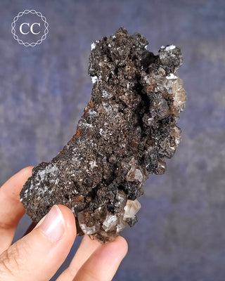 Calcite with Chalcophanite - Herculano Mine, Spain #1