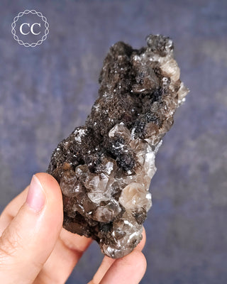 Calcite with Chalcophanite - Herculano Mine, Spain #1